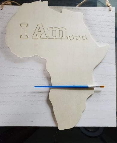 Africa Shaped Wooden Wall Hanging